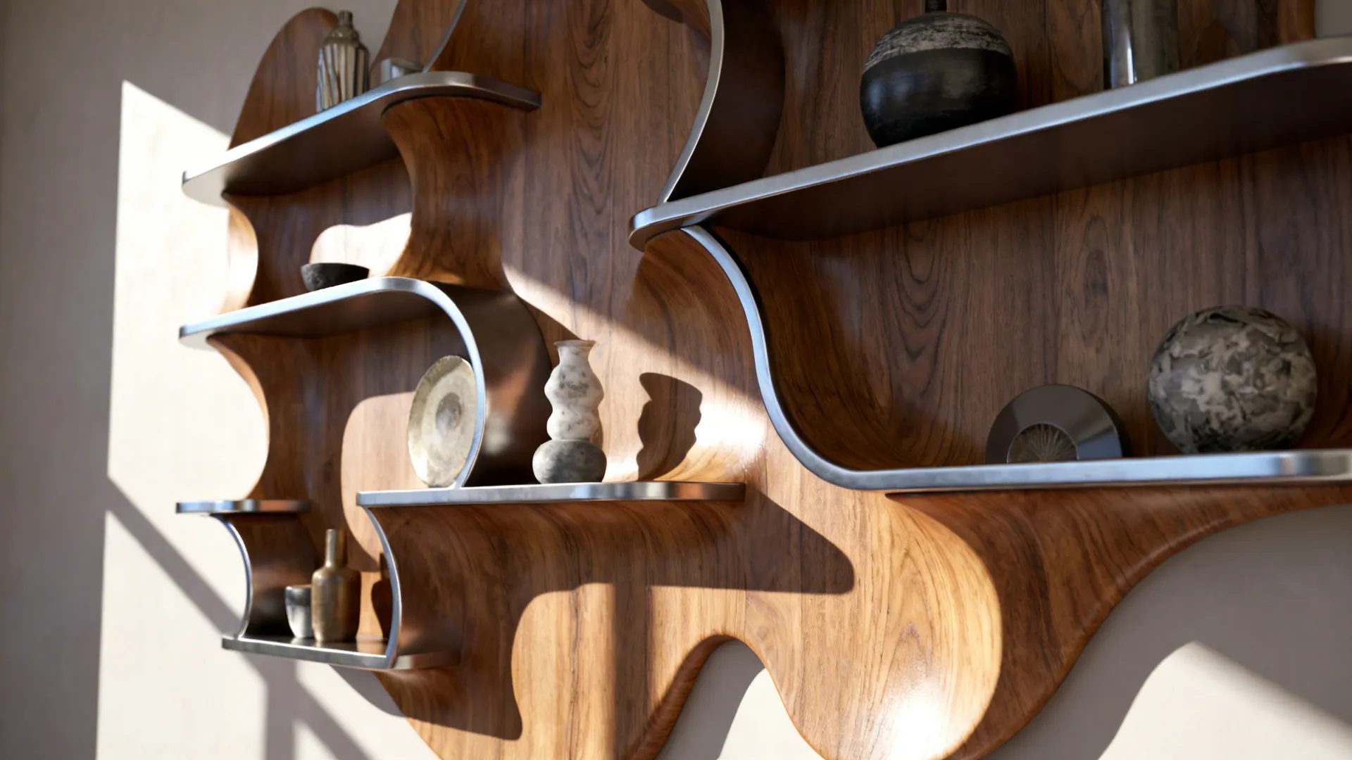 5: Sculptural wall shelves