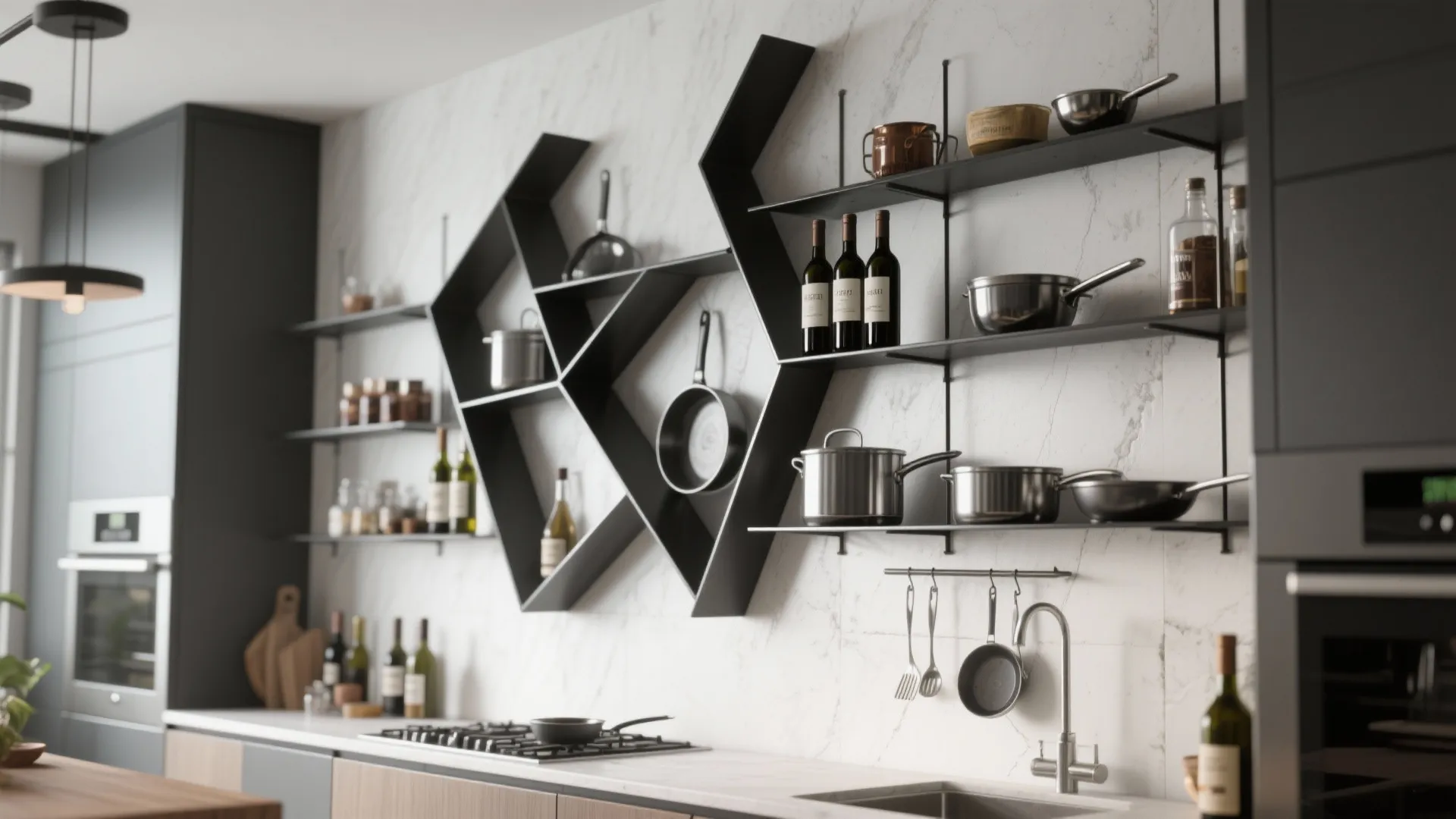 9. Sculptural Wall Storage