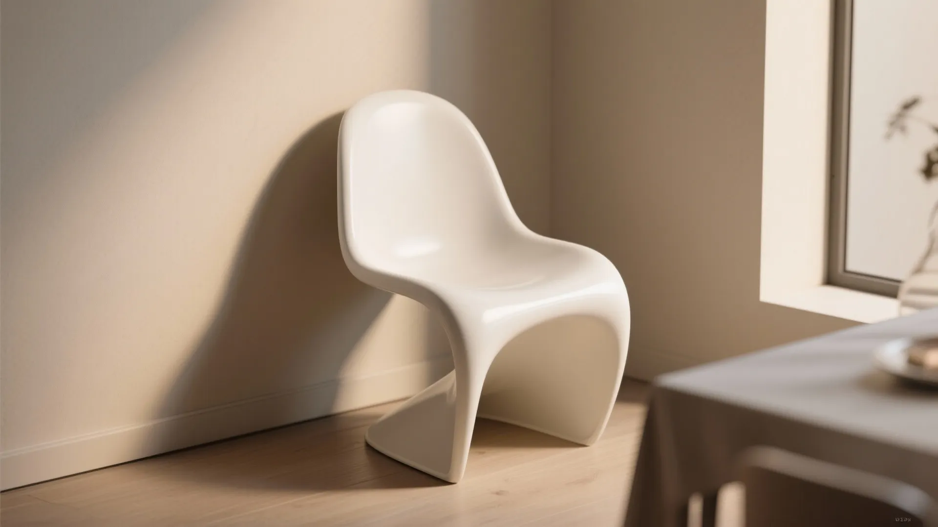 3. Sculptural White Chairs as Statement Pieces