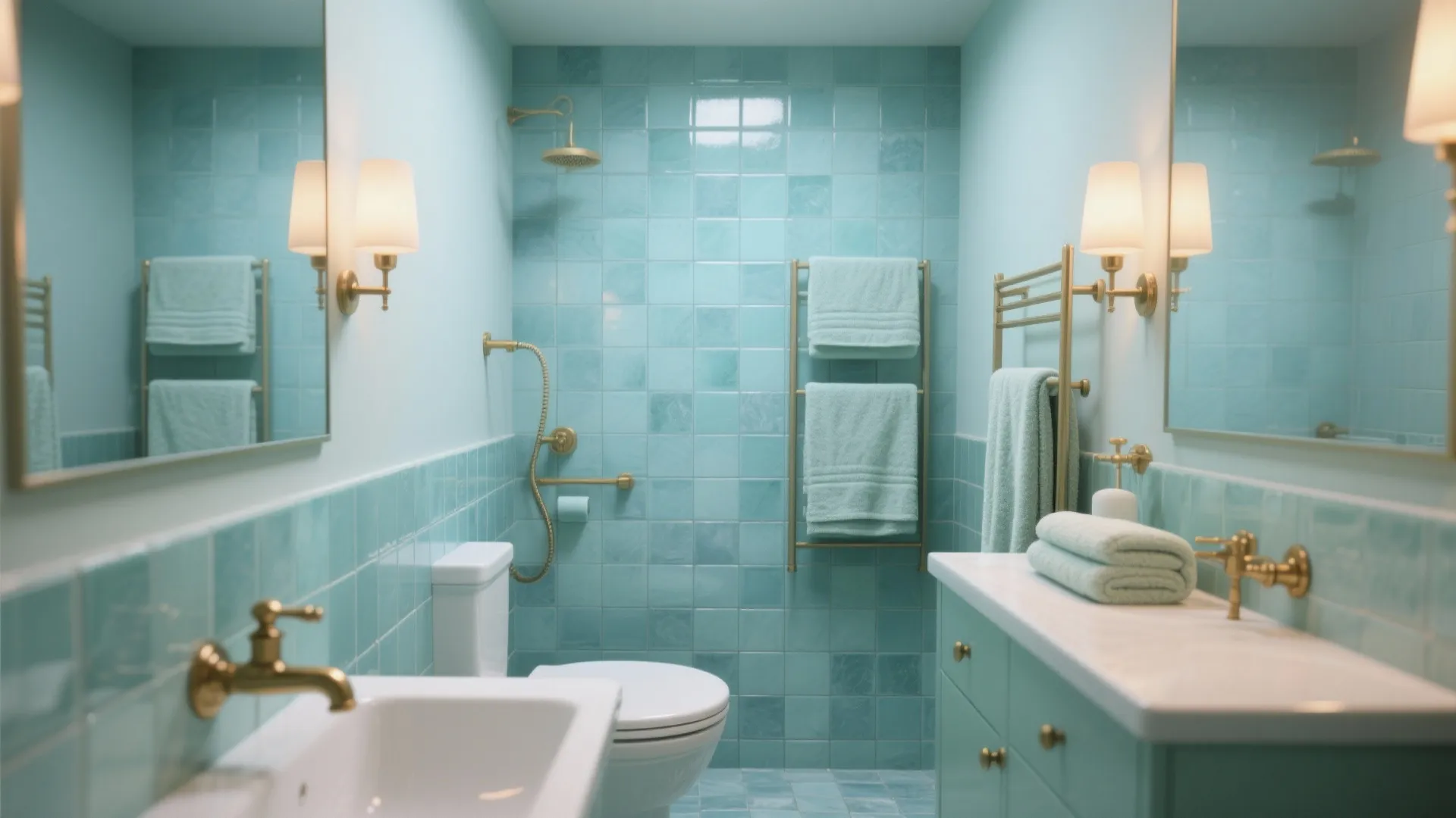 4. Spa-Like Bathroom in Sea Glass Blue