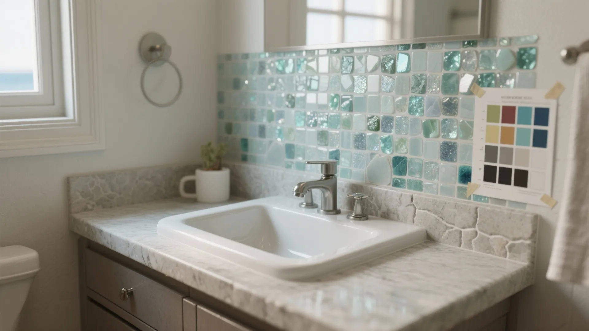 3. Sea Glass and Mosaic Features