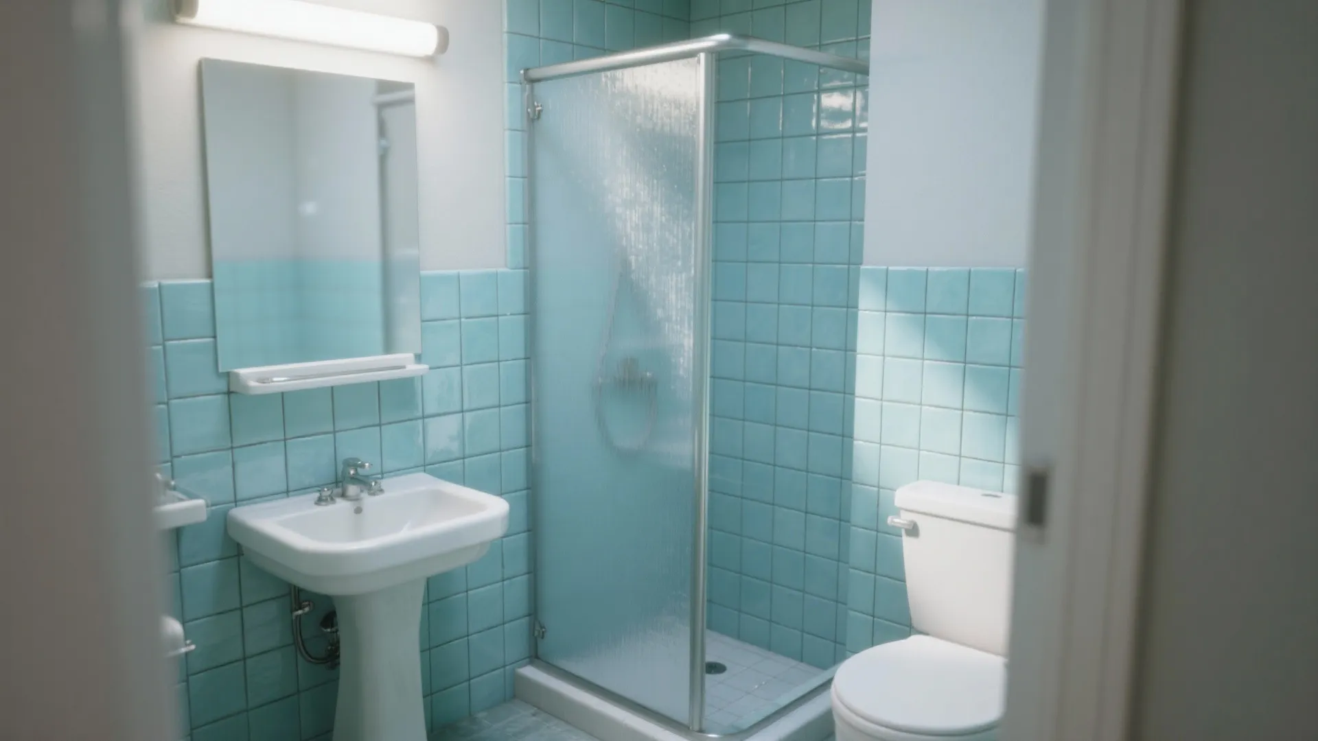 1. Sea-glass subway tiles for a calm, coastal feel