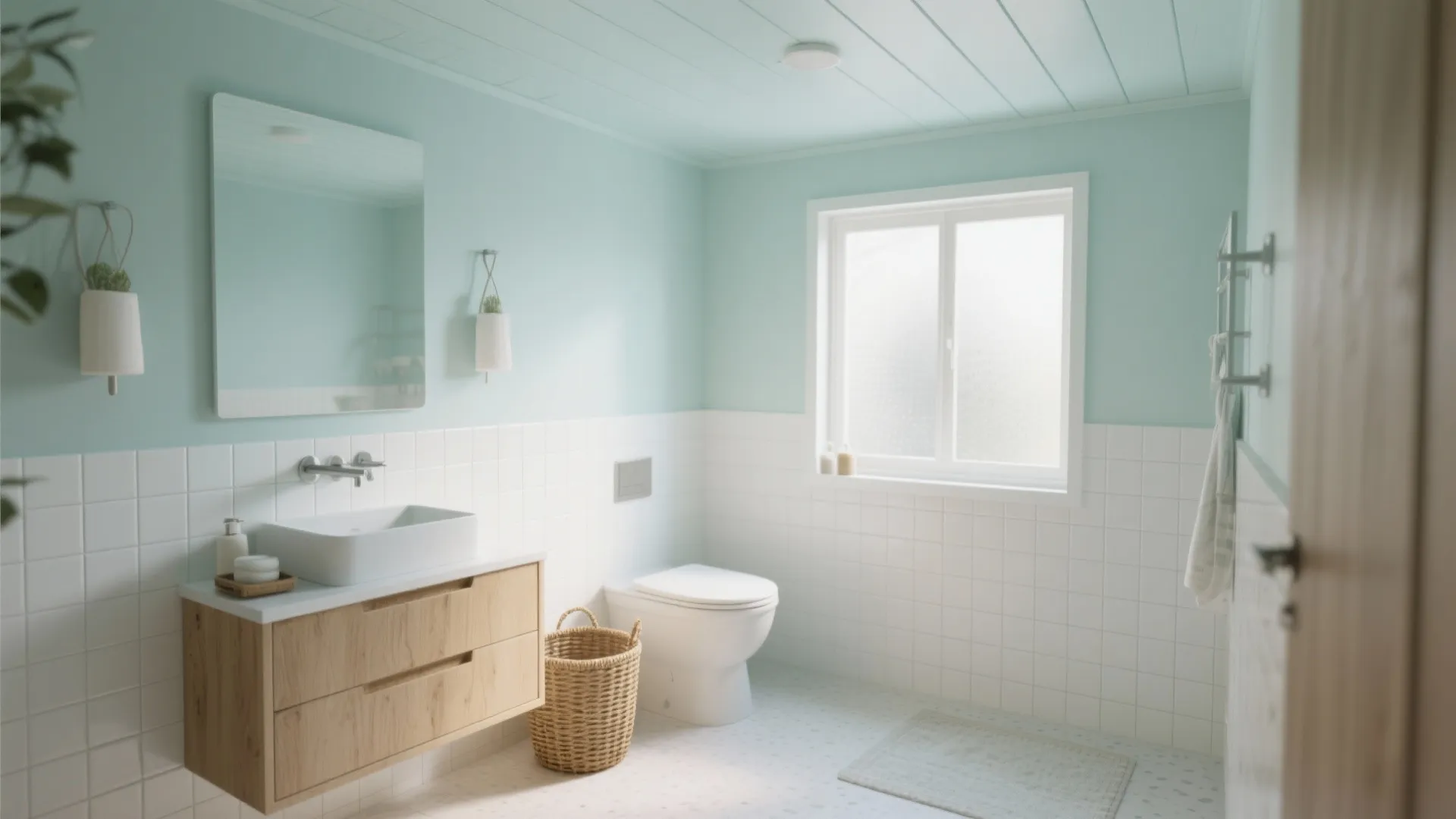 2. Pale Blue or Seafoam for a Spa Vibe