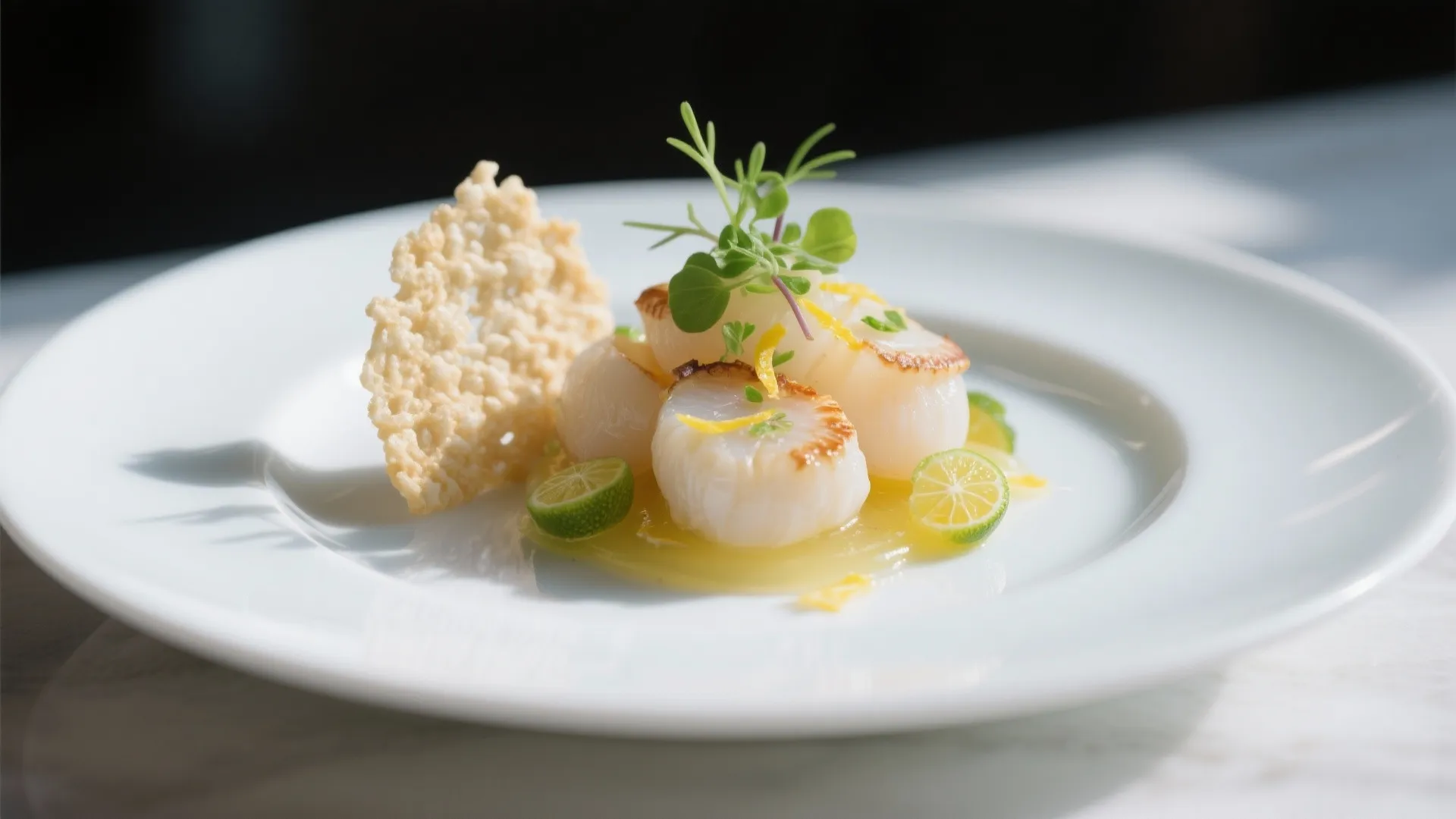 2. Light Seafood Course with Citrus Textures