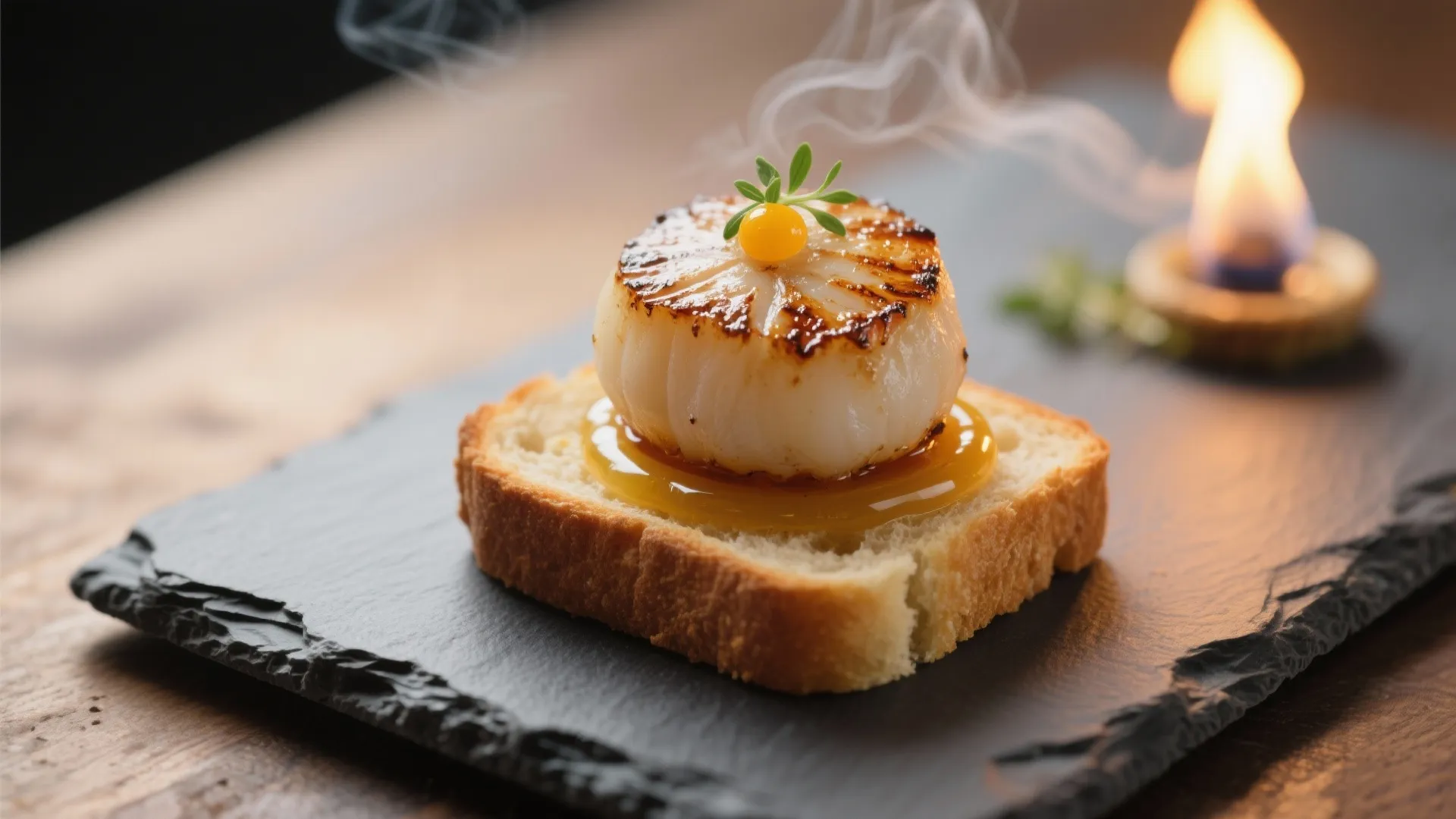 2. Single-Bite Seafood on Toast