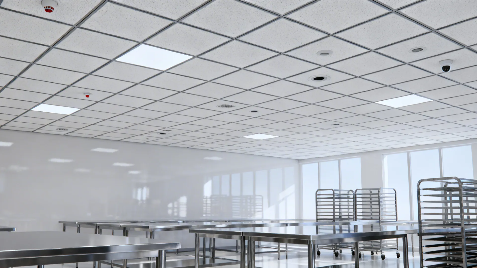 Acoustic Control with Sealed, Cleanable Tiles