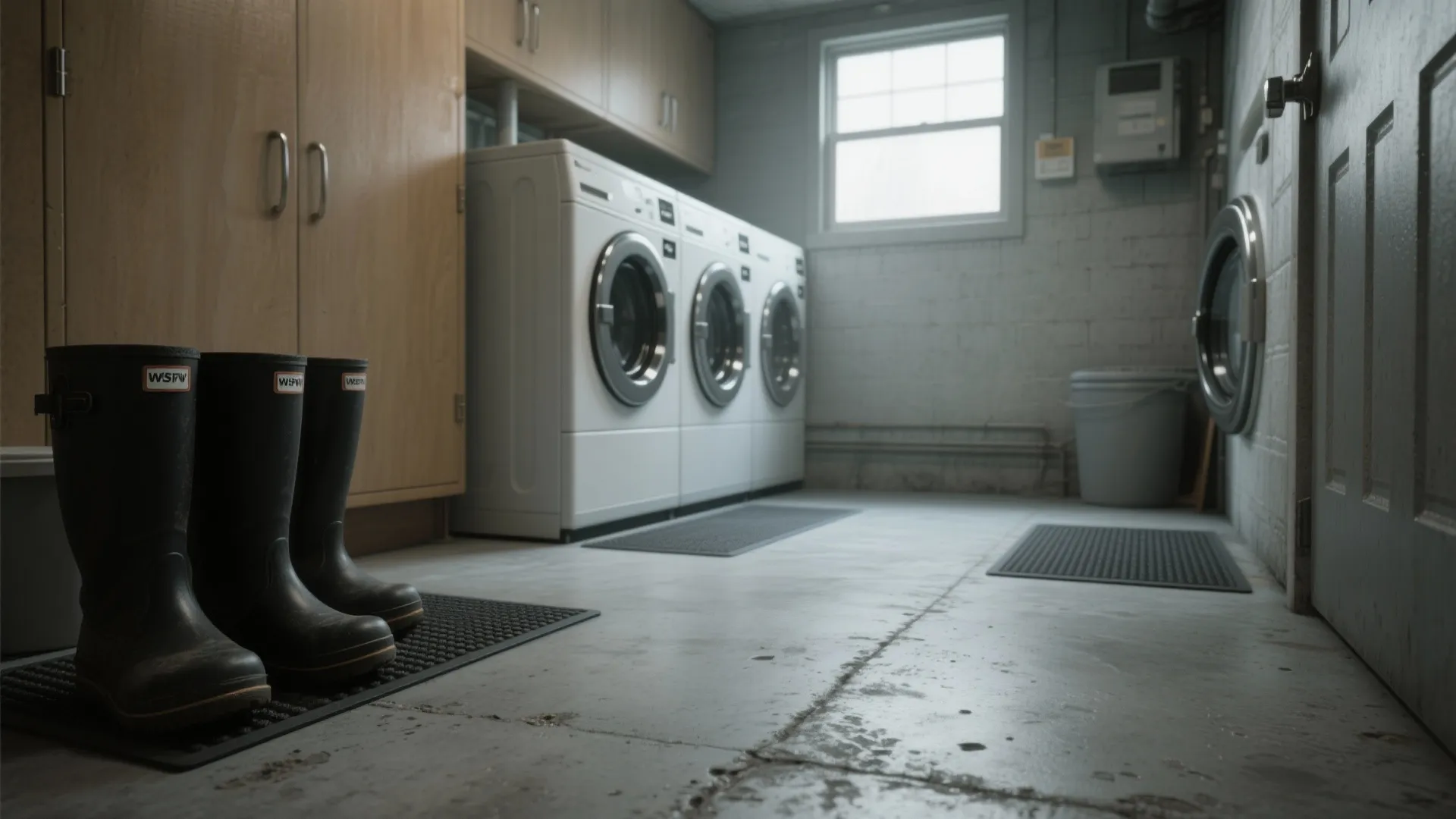 1. Sealed concrete with a matte finish