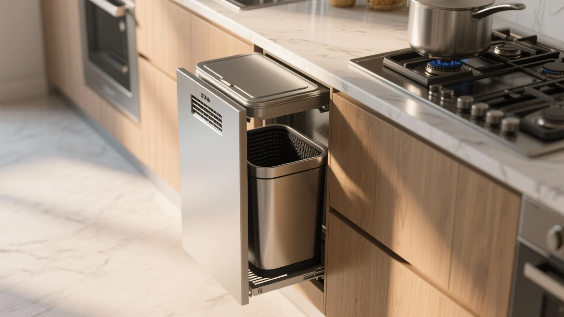 4. Conceal trash with ventilated, sealed units