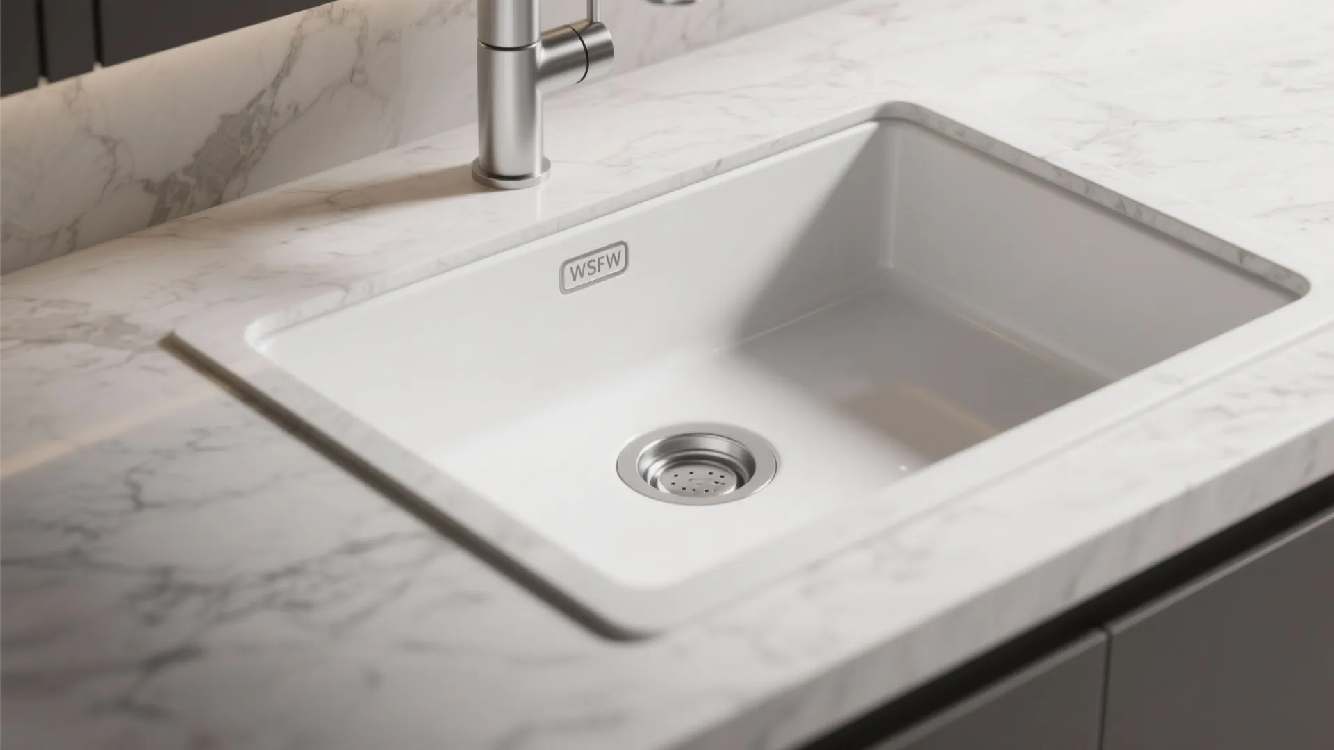 1. Seamless Counter + Undermount Sink