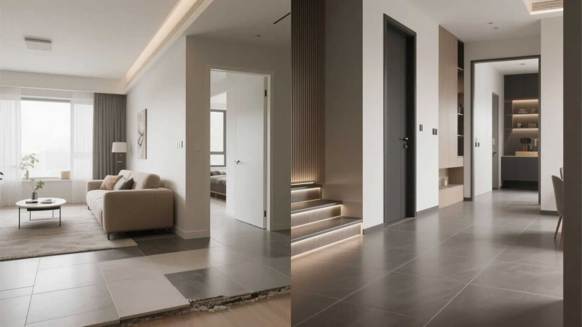 Idea 5: Seamless transitions and crisp edges elevate the whole space