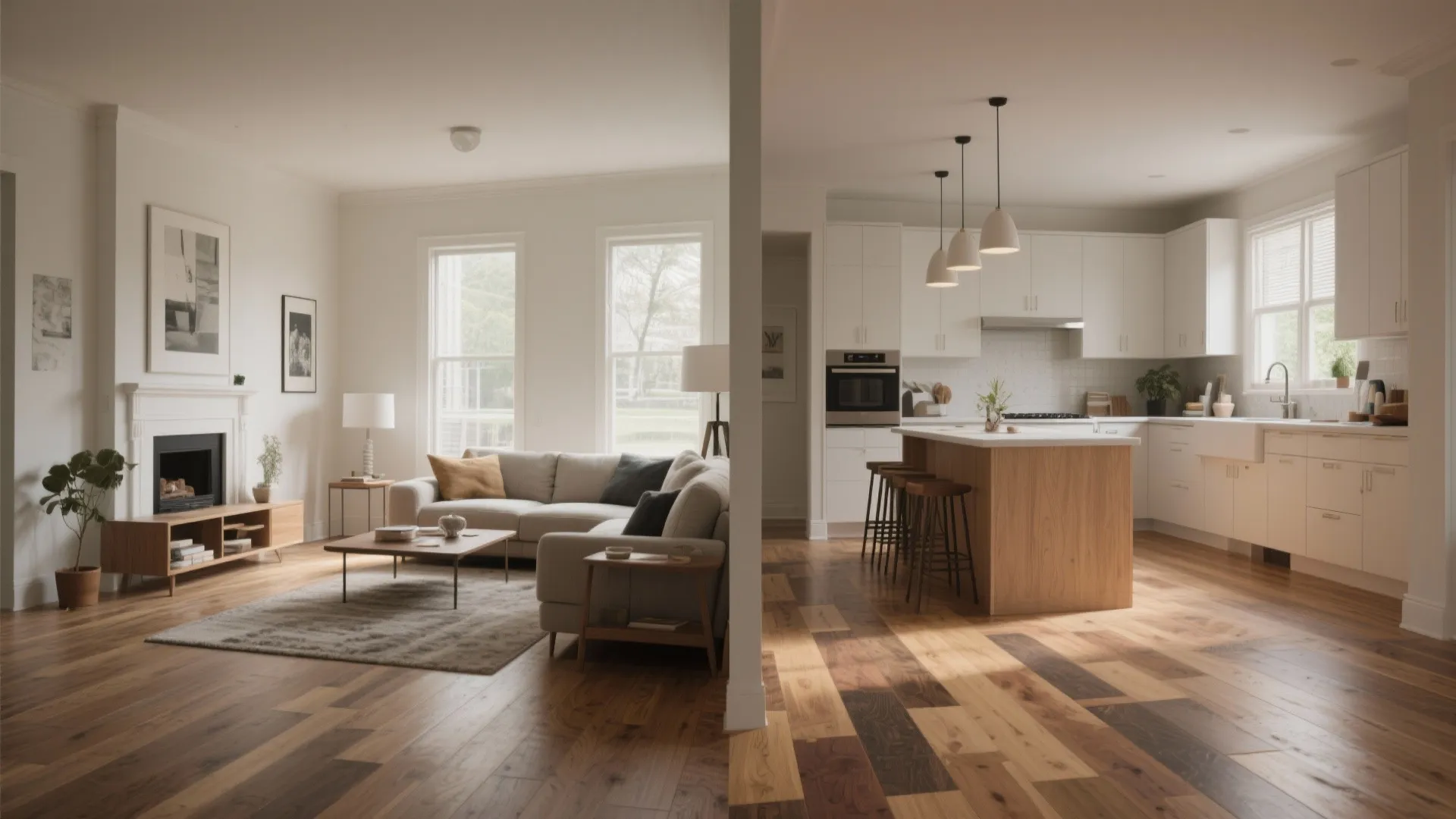 10. Seamless Flooring Across Zones