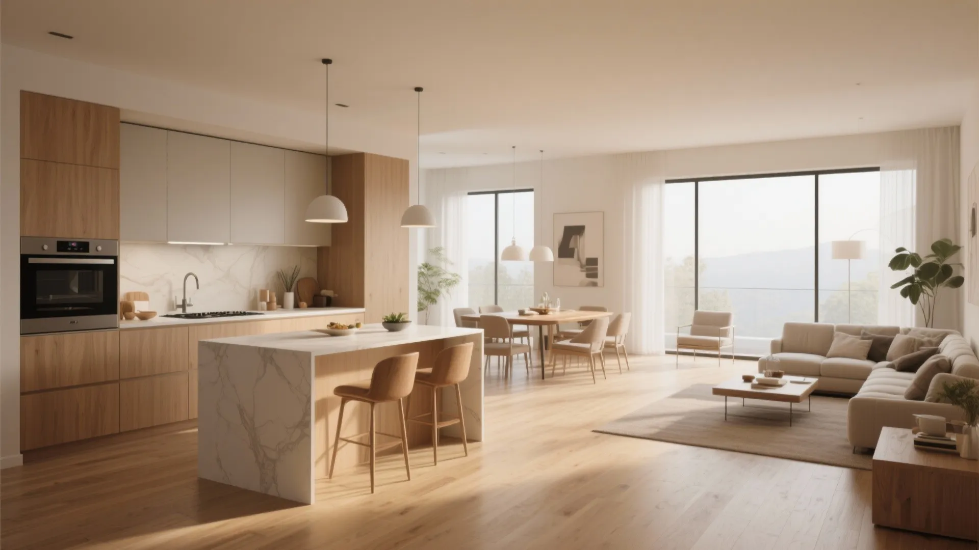 1. The Seamless Living-Dining Merge