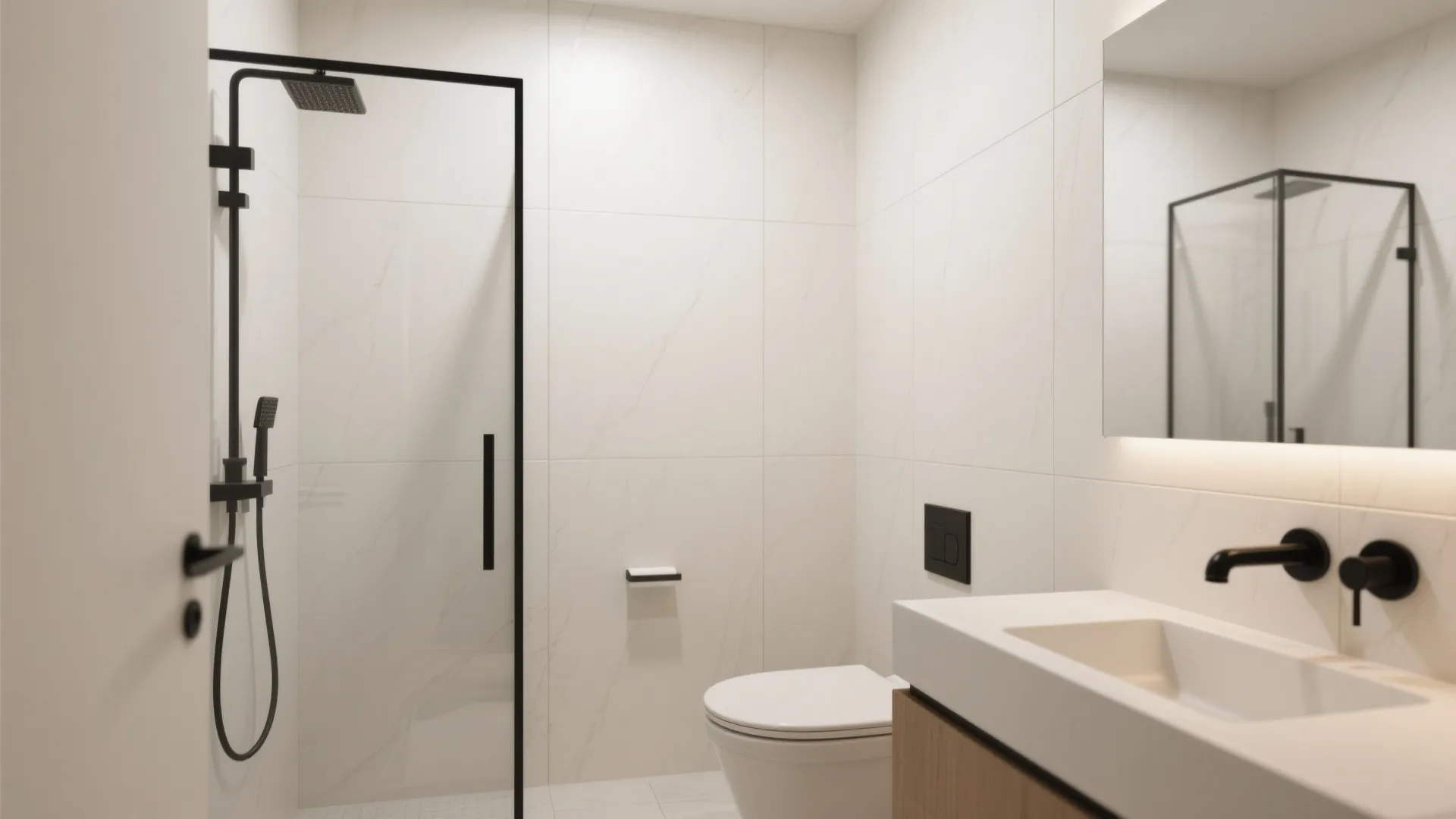 Large-Format Porcelain for Seamless Walls