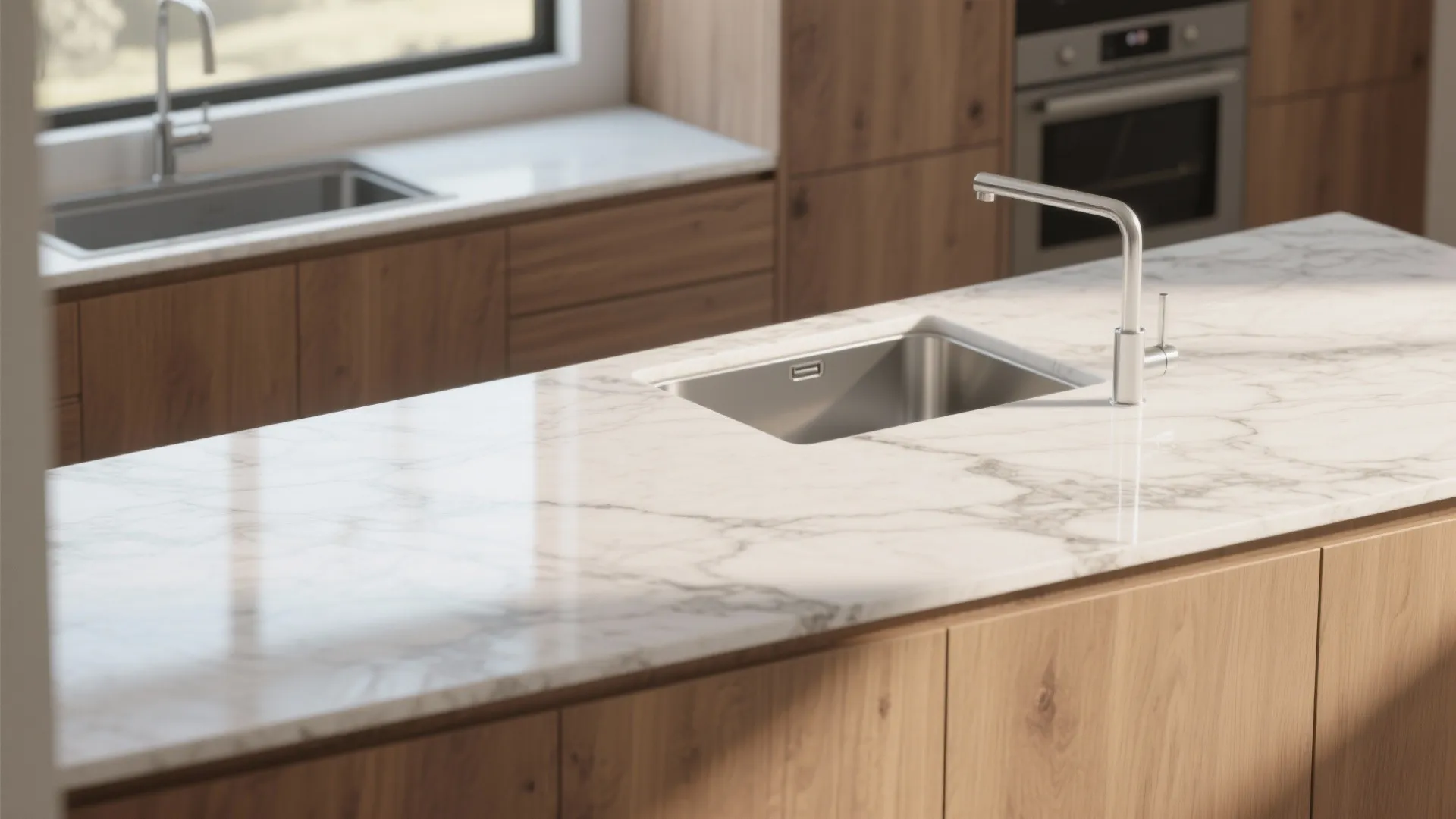 1. Extend the counter into a seamless prep zone