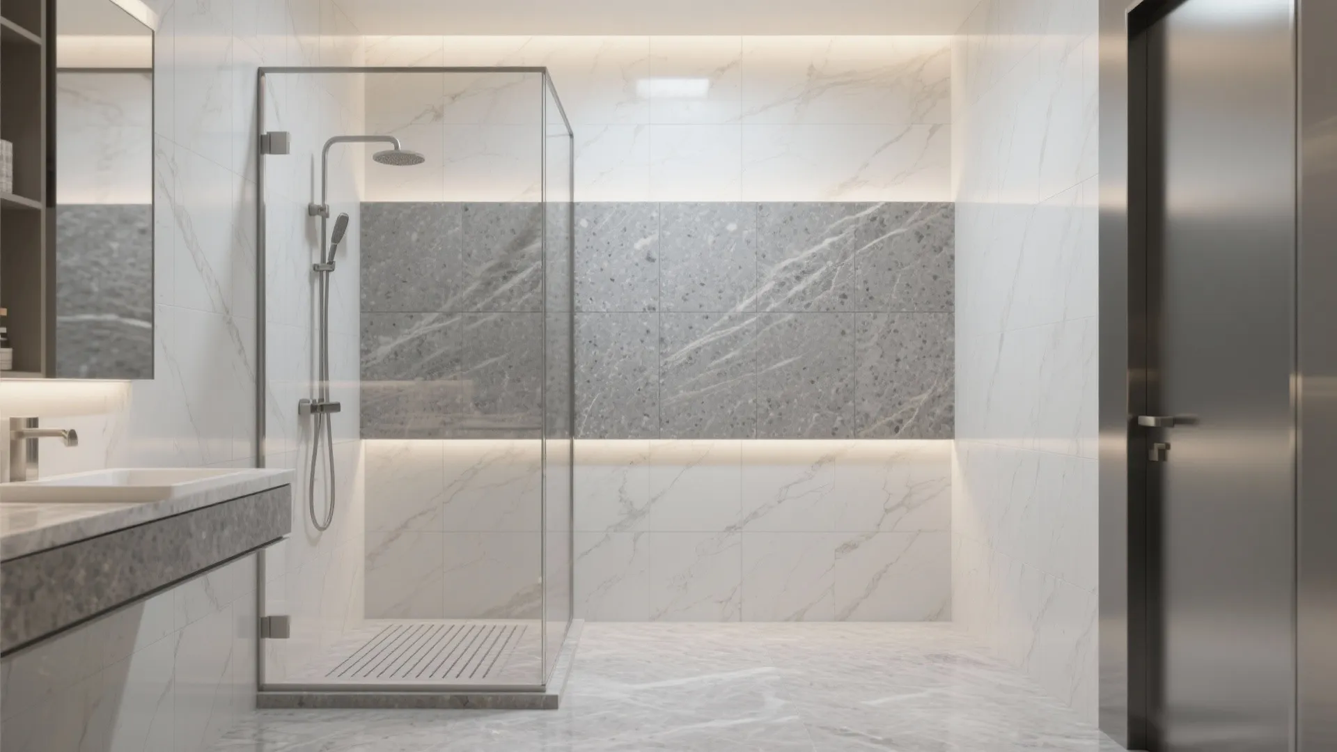 Seamless Granite in the Shower