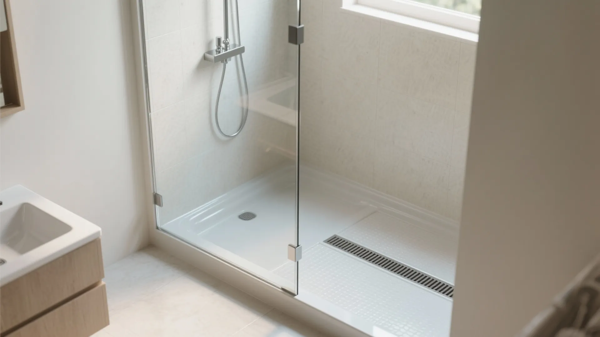 Seamless epoxy shower base and curb