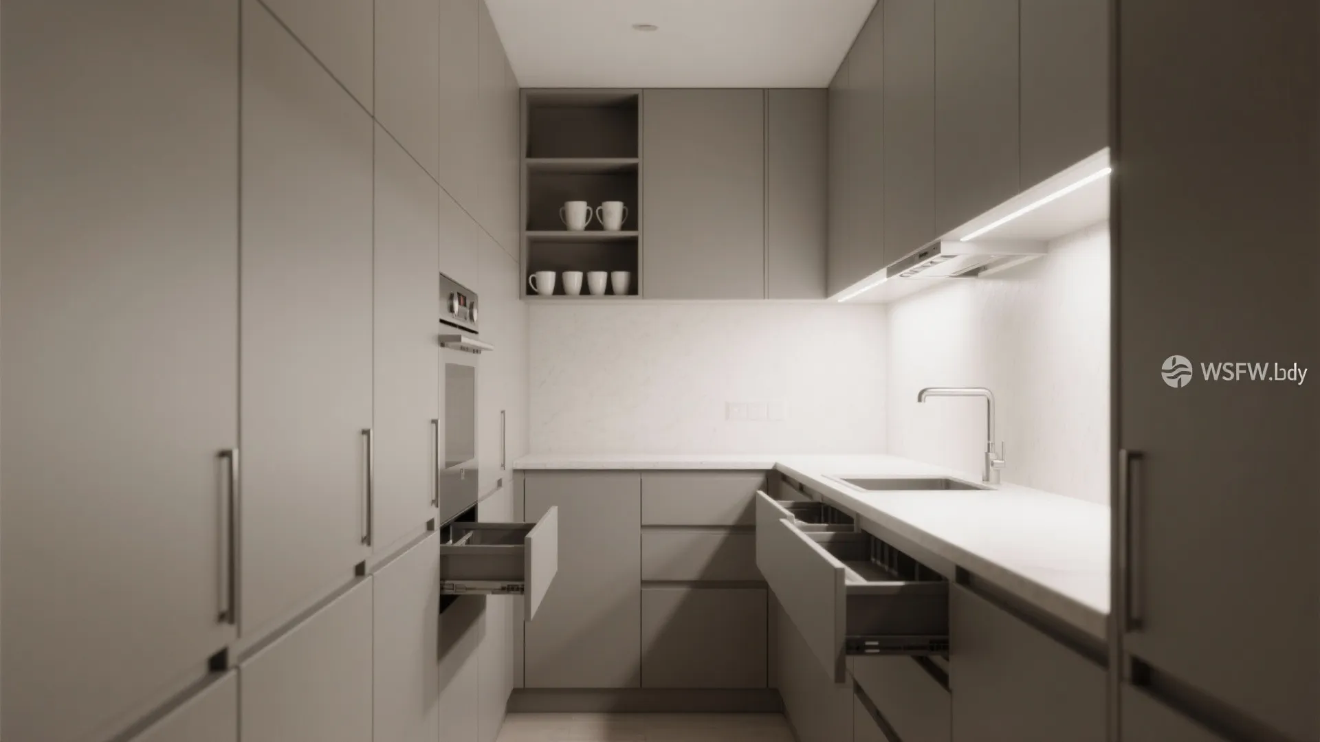 Minimalist Storage with Seamless Fronts