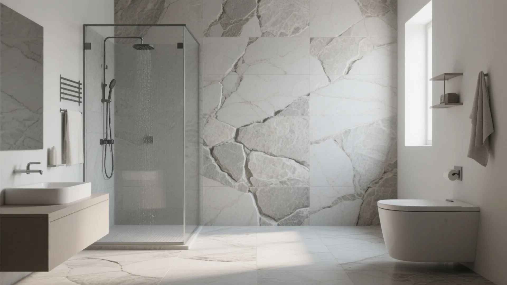 5. Continuous Floor and Shower Tile