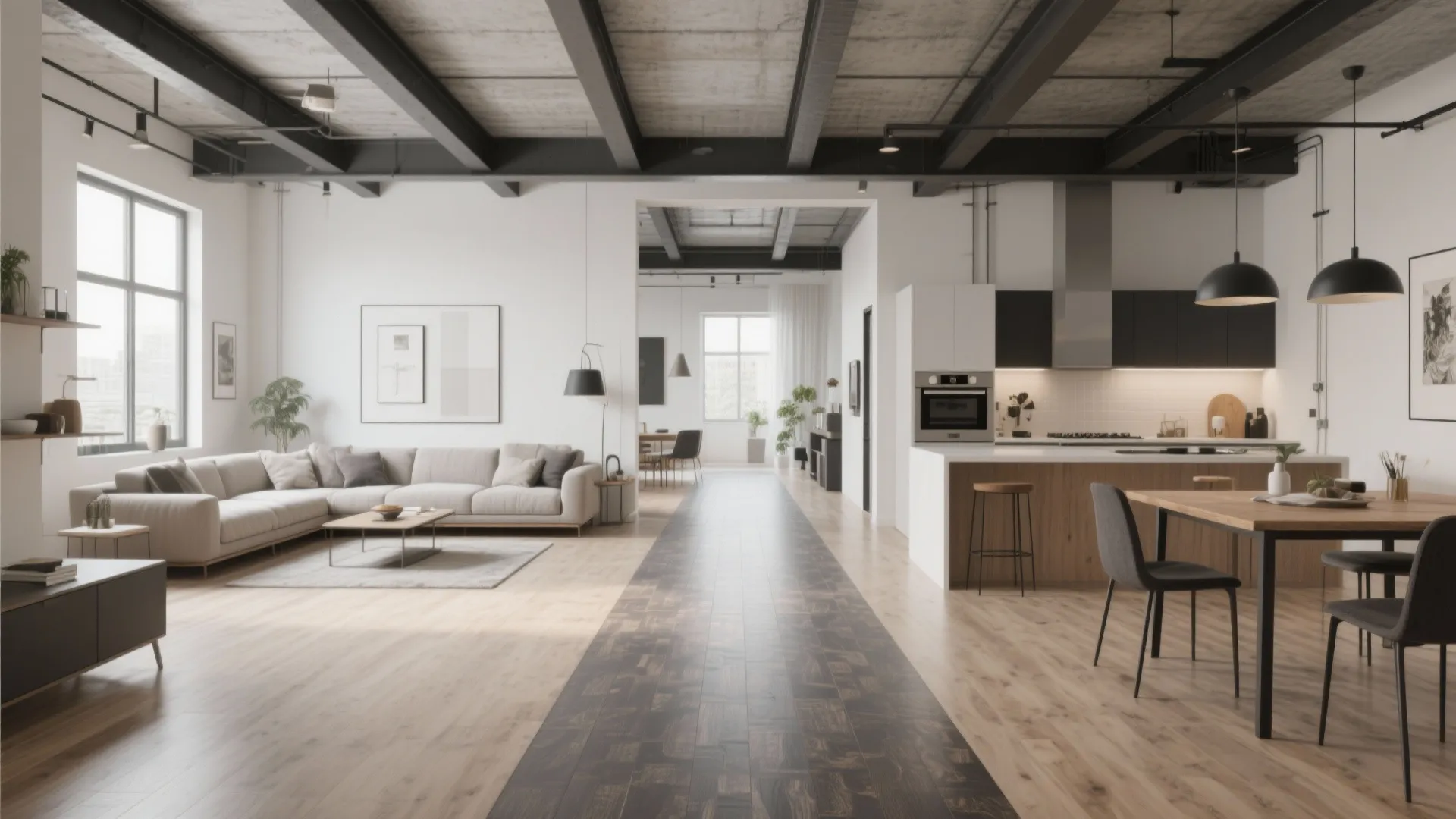 8. Seamless Vinyl for Open Concept Spaces