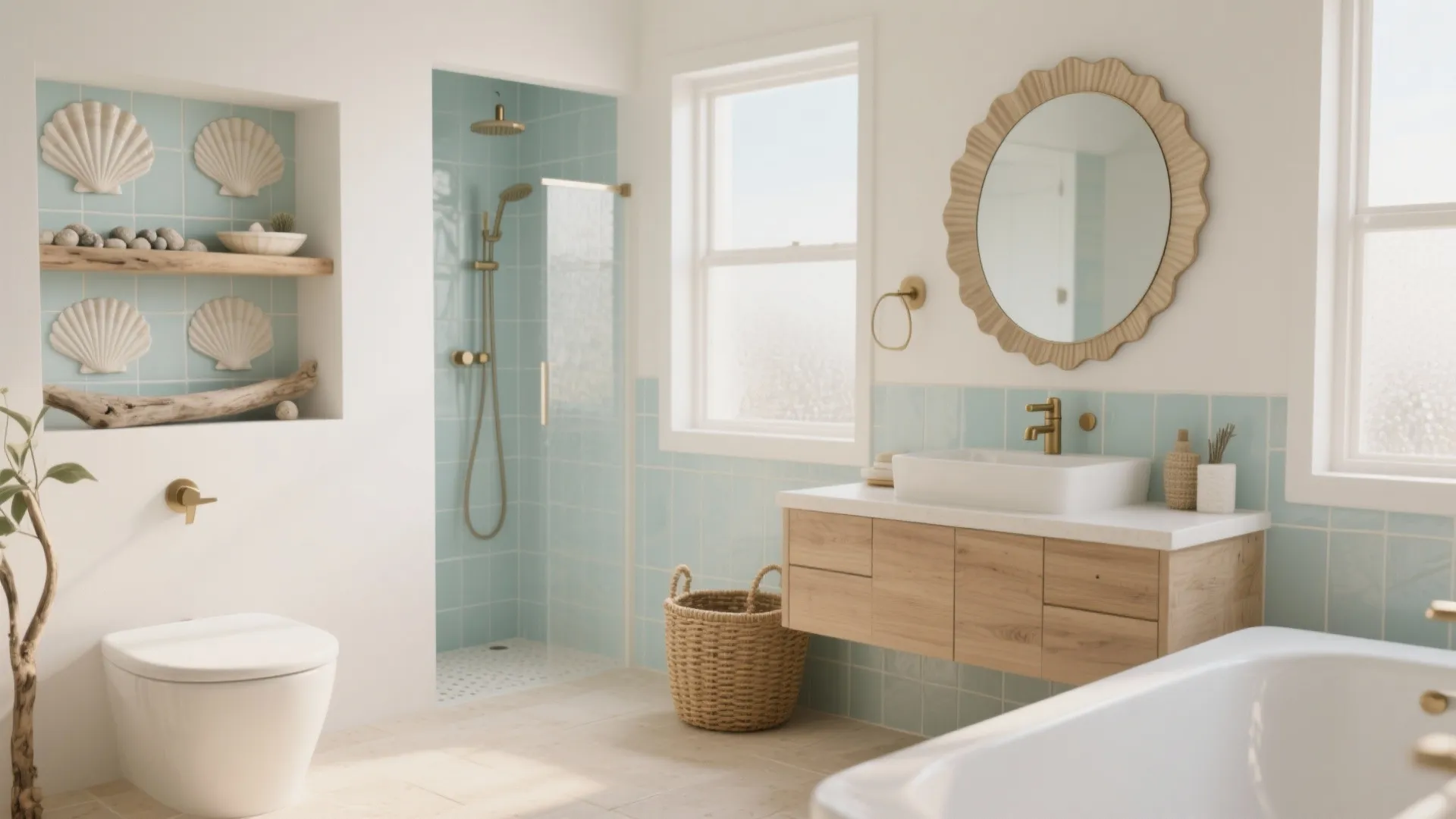 Bathroom Seashell Decor: 5 Coastal Ideas: Coastal, compact, and clever seashell decor ideas for small bathrooms that feel like a seaside retreat