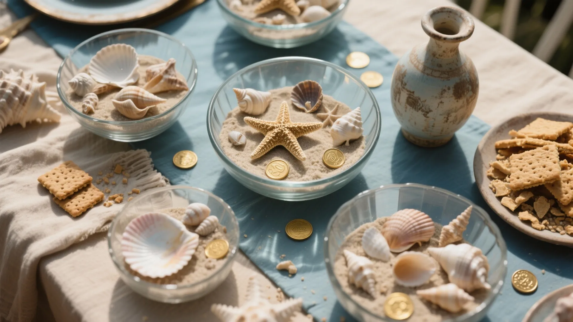 3. Seashell Treasure Centerpieces
