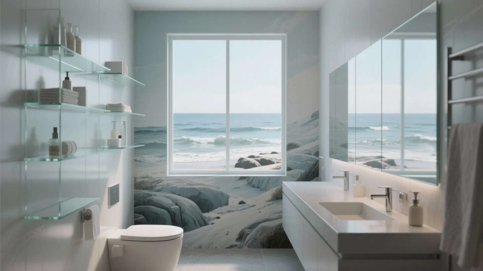 4. Mural or Scenic Paper to Create Depth