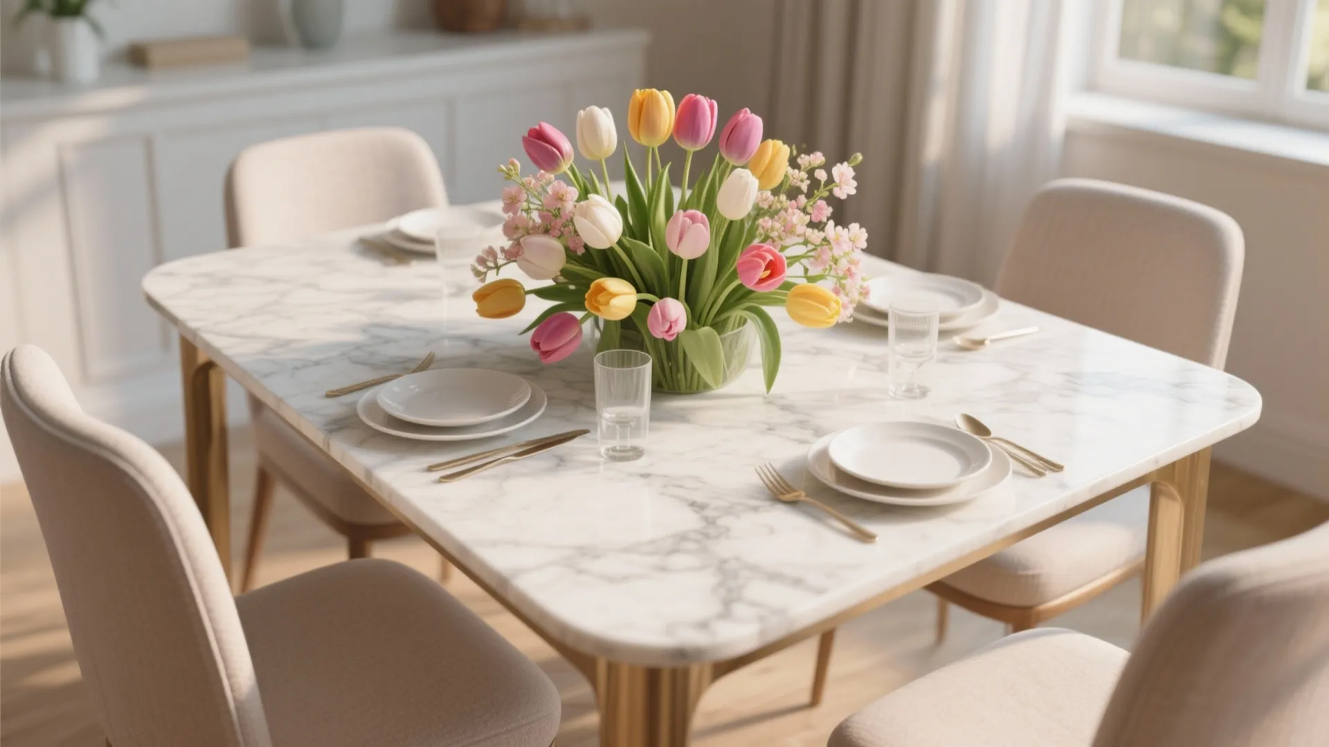 2. Layer with Seasonal Centerpieces