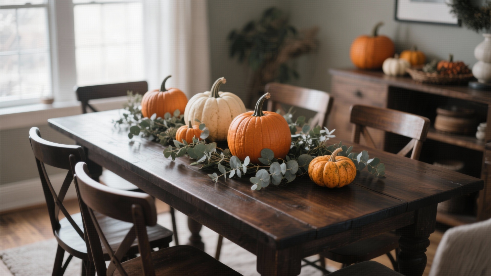10 Dark Brown Dining Table Decorating Ideas