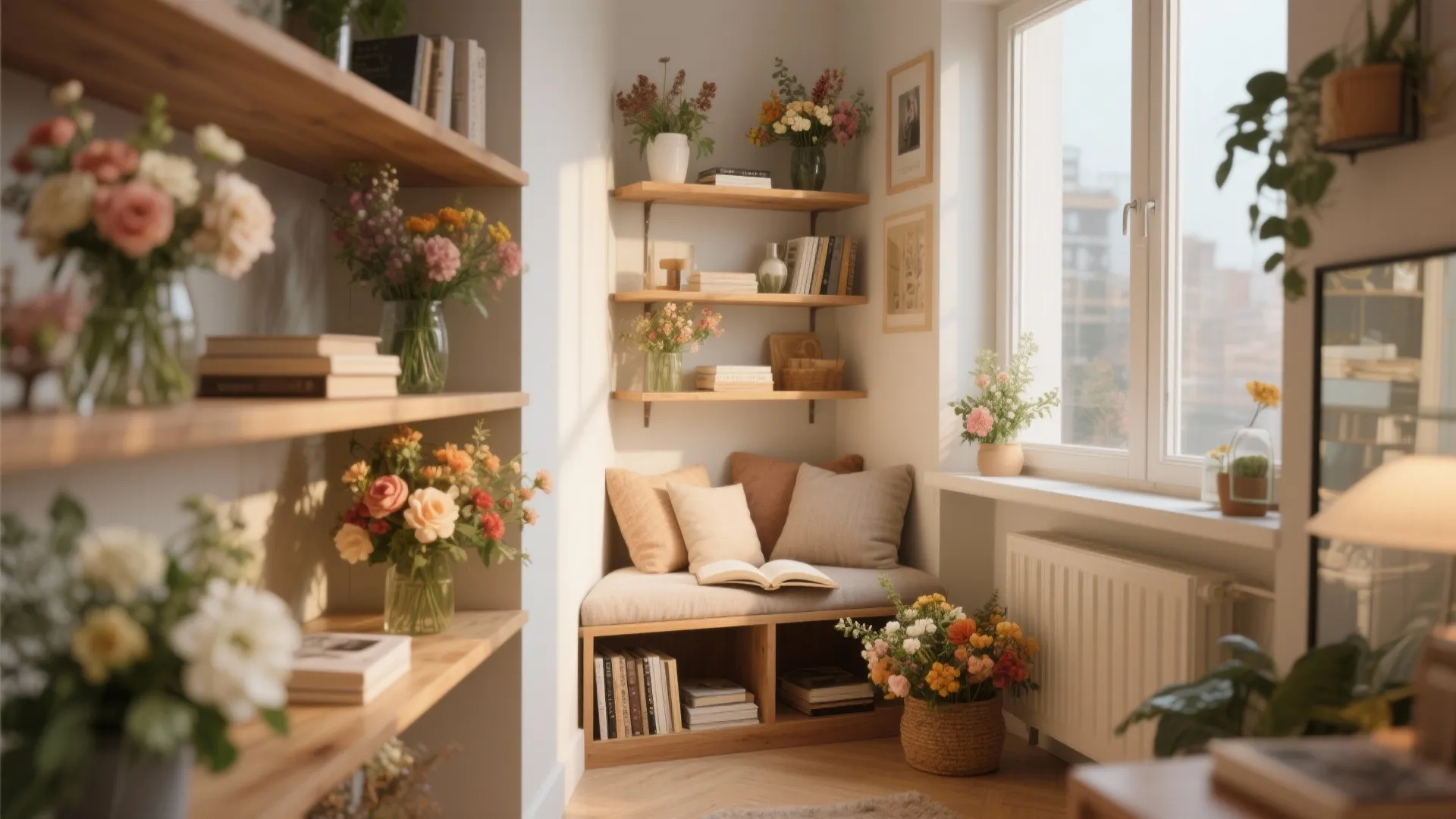 Floral accent corner