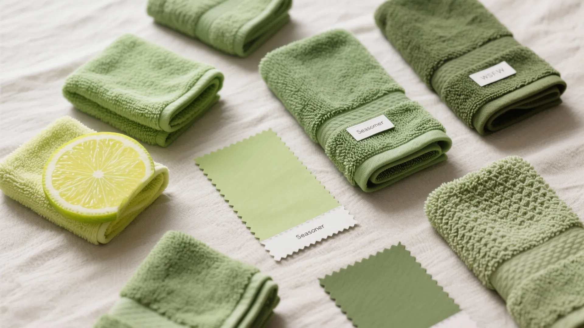 4. Use green towels as seasonal accents