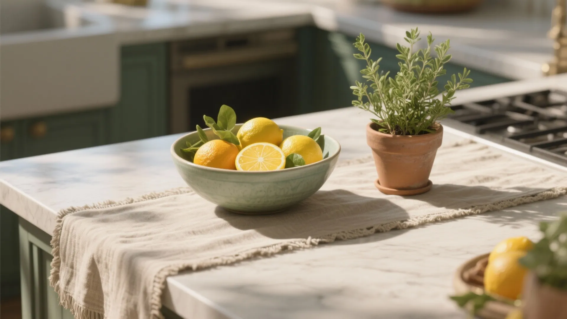 Seasonal styling and greenery