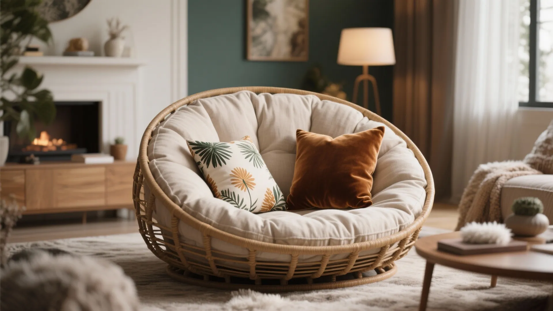8. Seasonal Papasan Styling