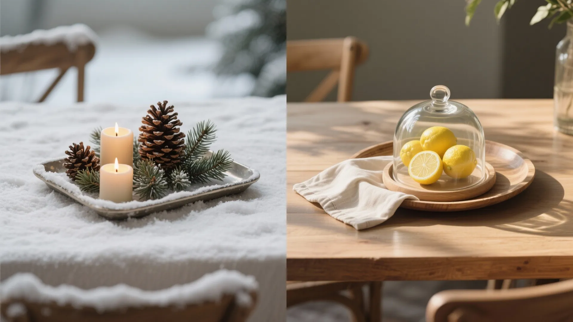 2. Seasonal centerpiece swaps