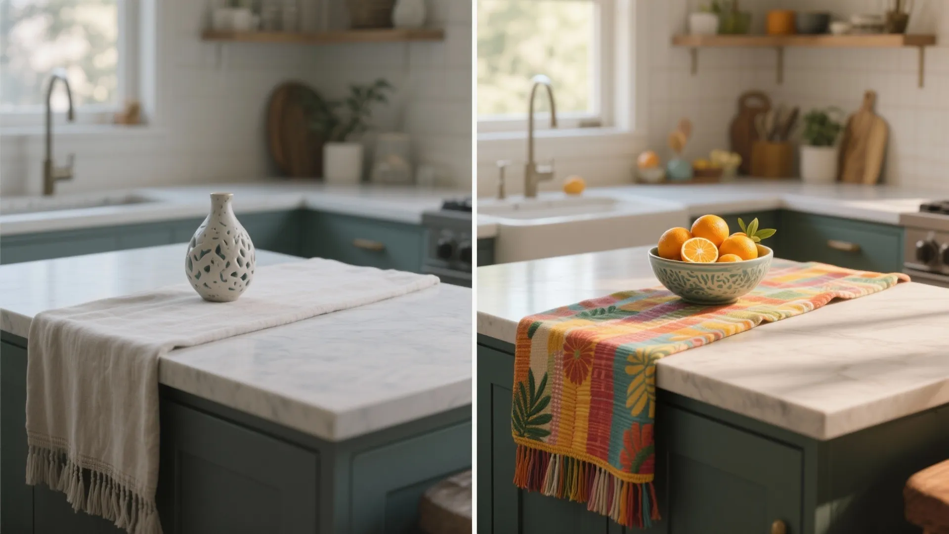 5. Seasonal swaps: rotate small sculptures and textiles