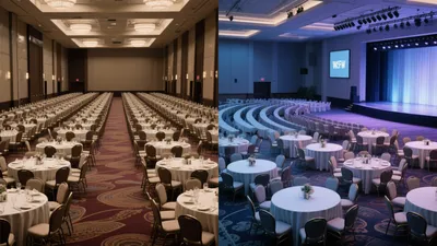 Versatile Event Hall Design for Conferences and Galas