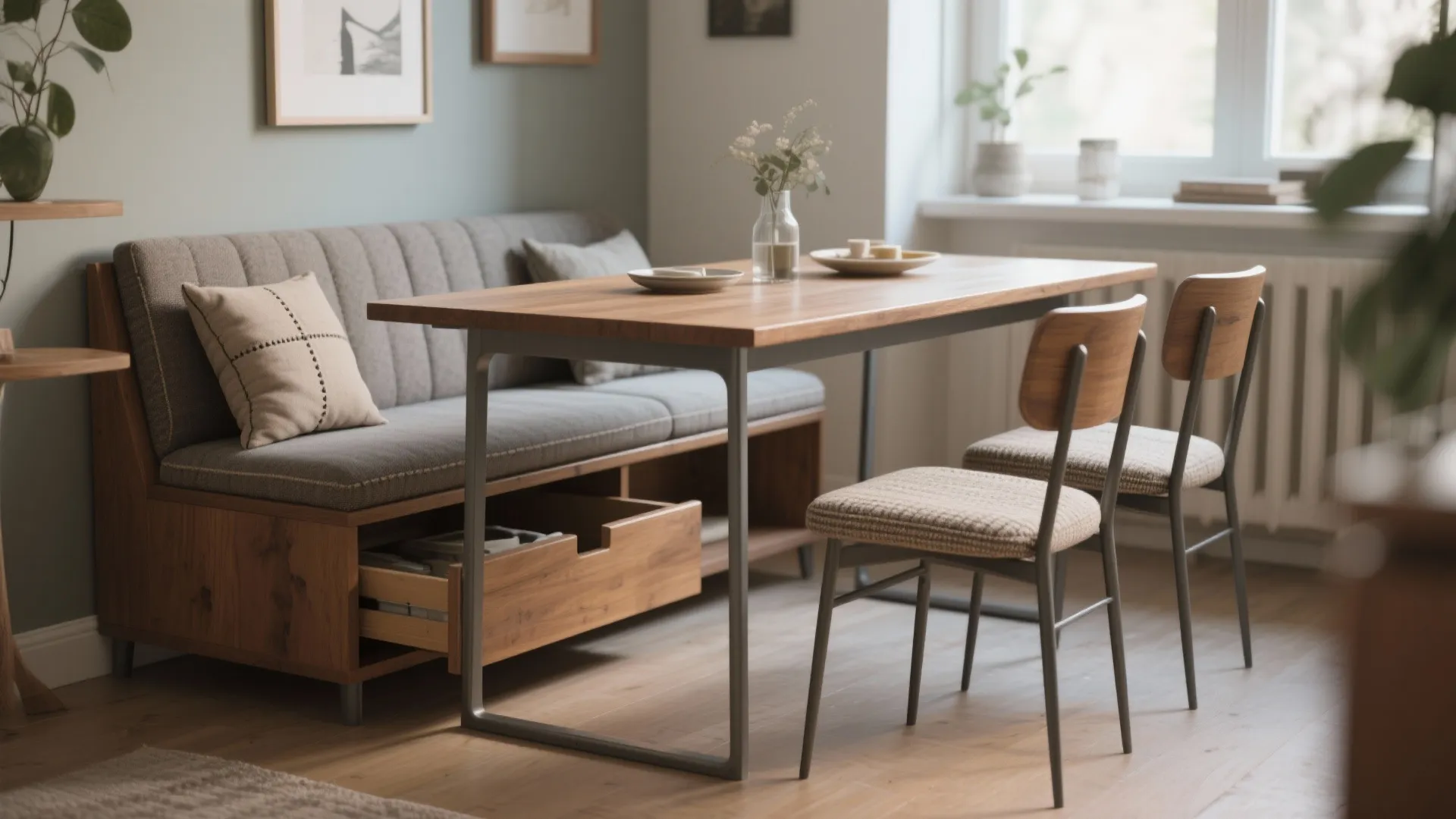 2. Make seating do double duty