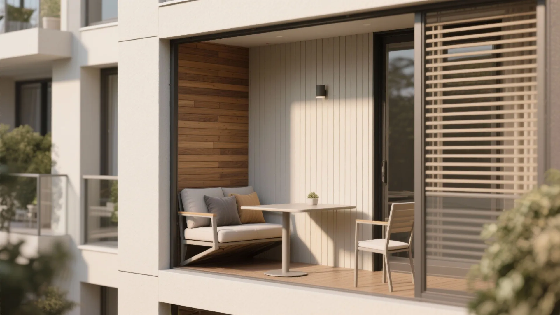 Cozy Seating Niche + Textured Cladding