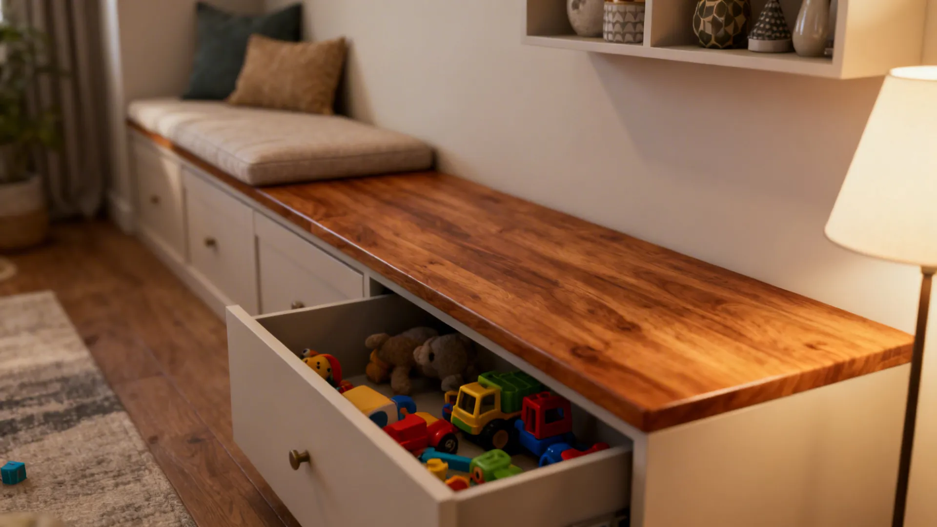 1. Build a multifunctional seating nook