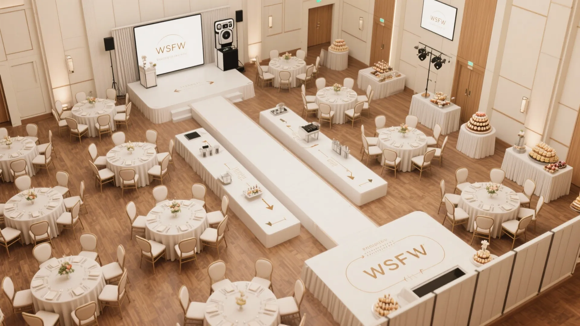 L-shaped seating clusters to unlock floor space