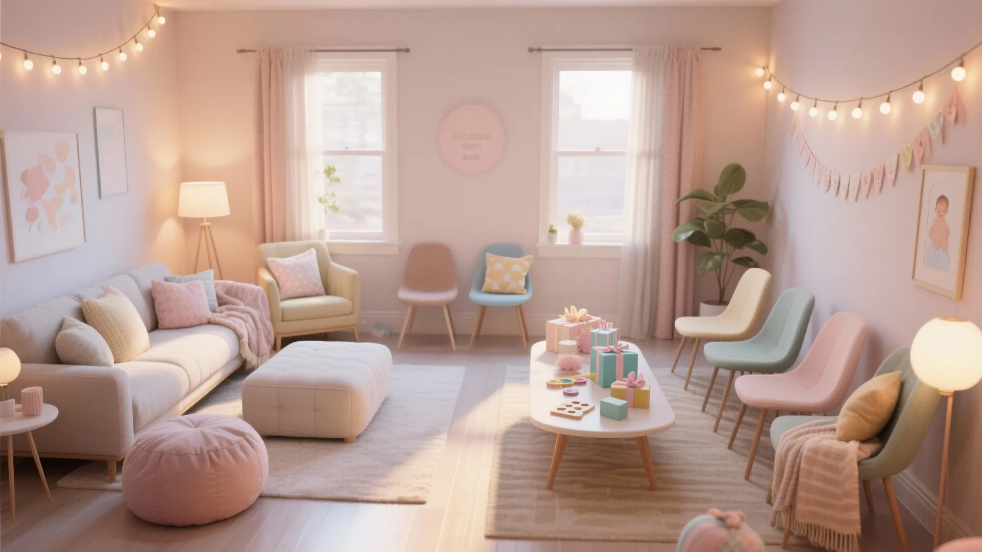 5) Flexible Seating Zones for Mingling and Games