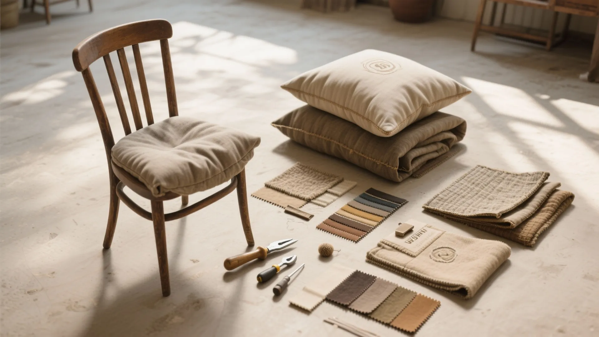 3. Secondhand Accent Pieces with New Soft Furnishings