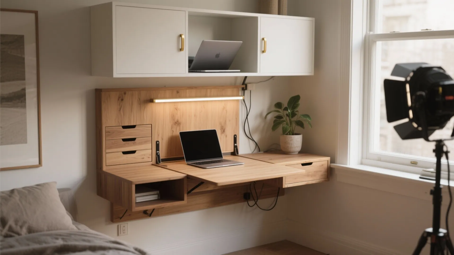 Secretary Desks for Small Spaces: 5 Ideas: Creative, practical secretary desk solutions I’ve used in tiny homes and studio apartments