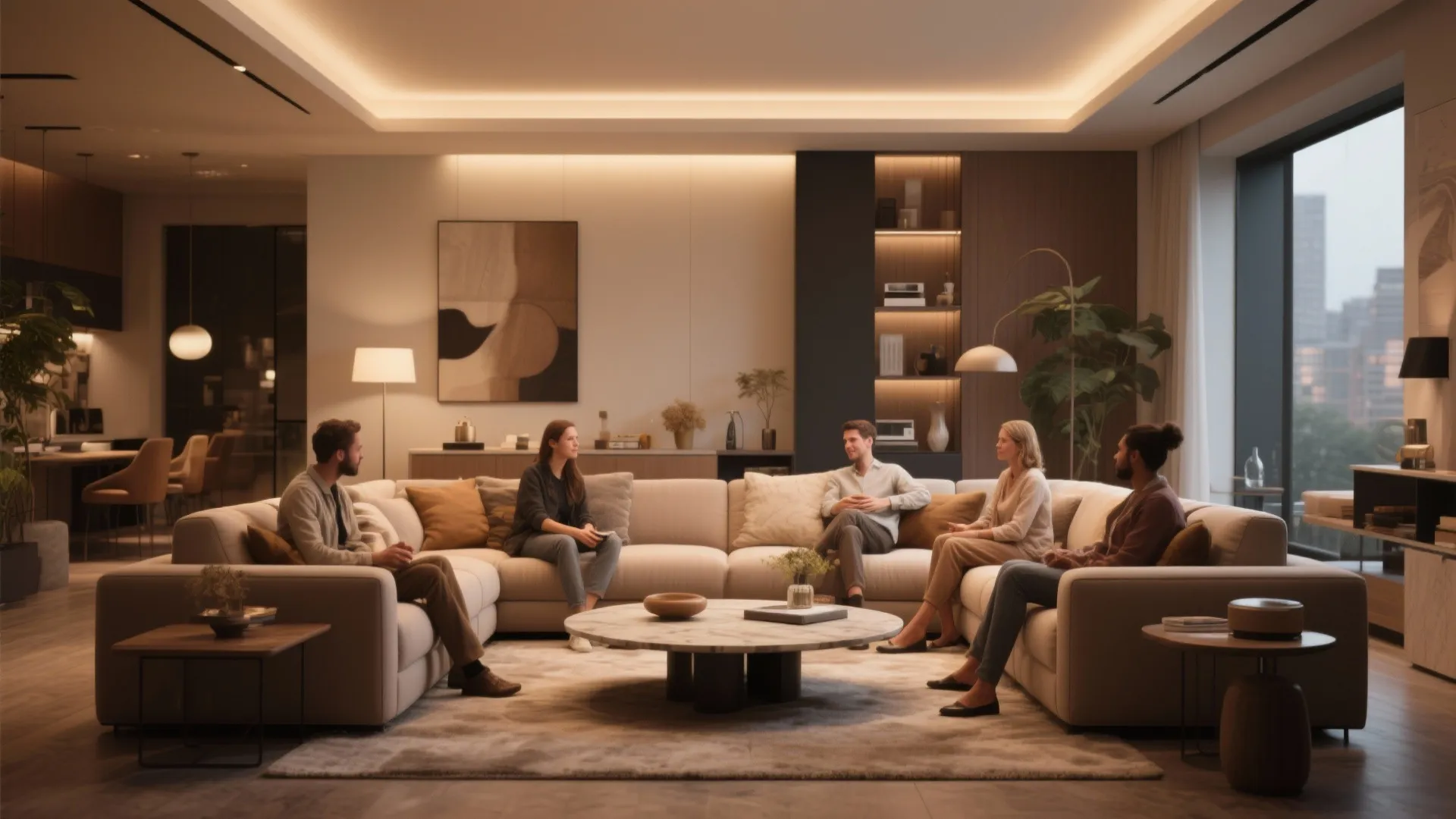 8. Sectional Framing a Coffee Table