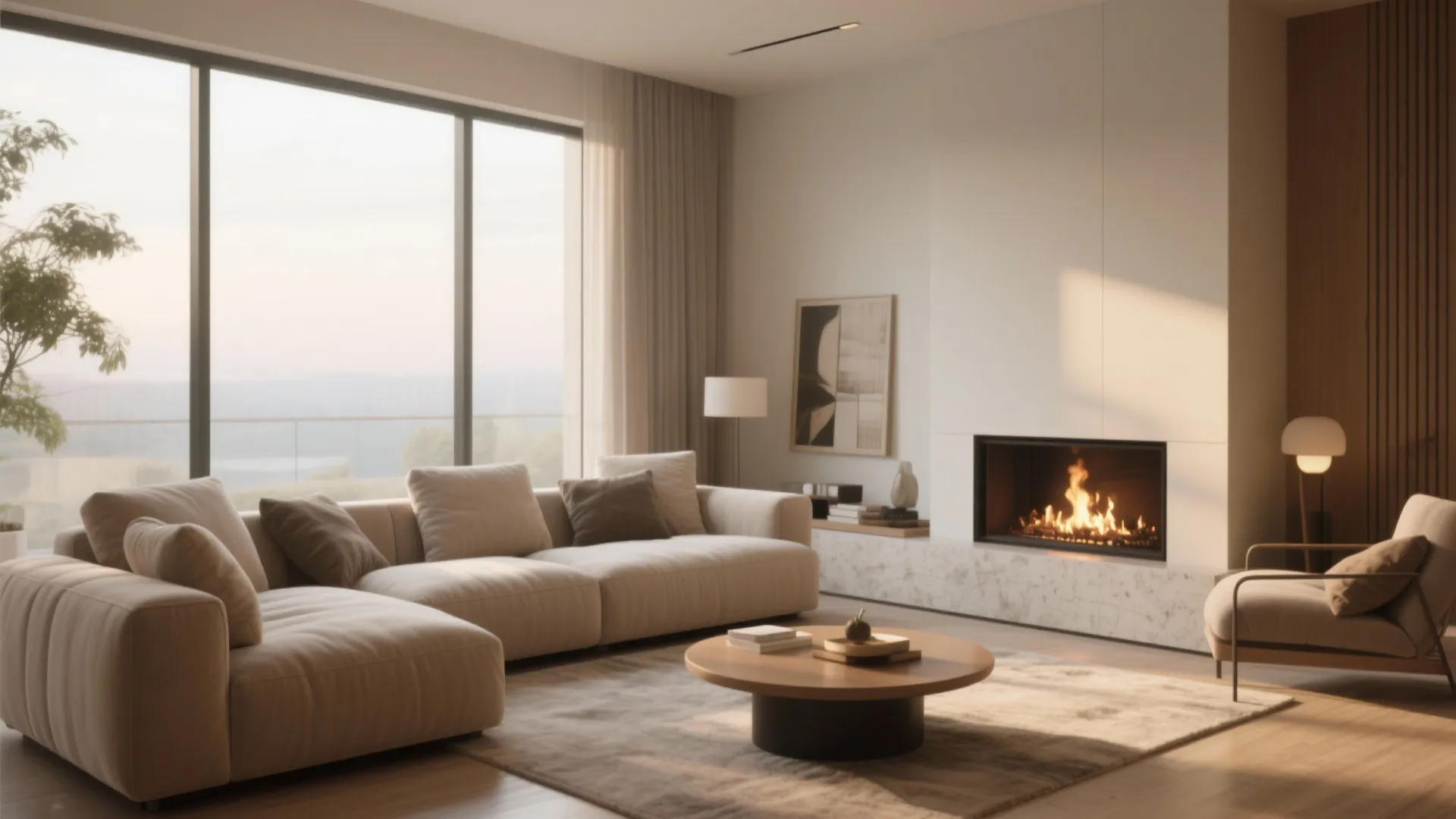 3. Sectional Sofa to Frame the Corner