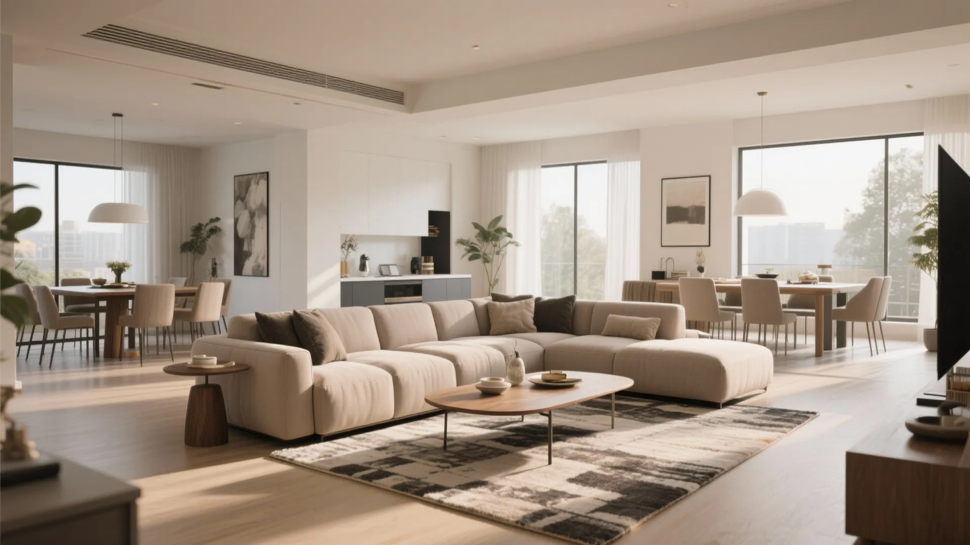 5. Sectional Sofa as a Room Divider