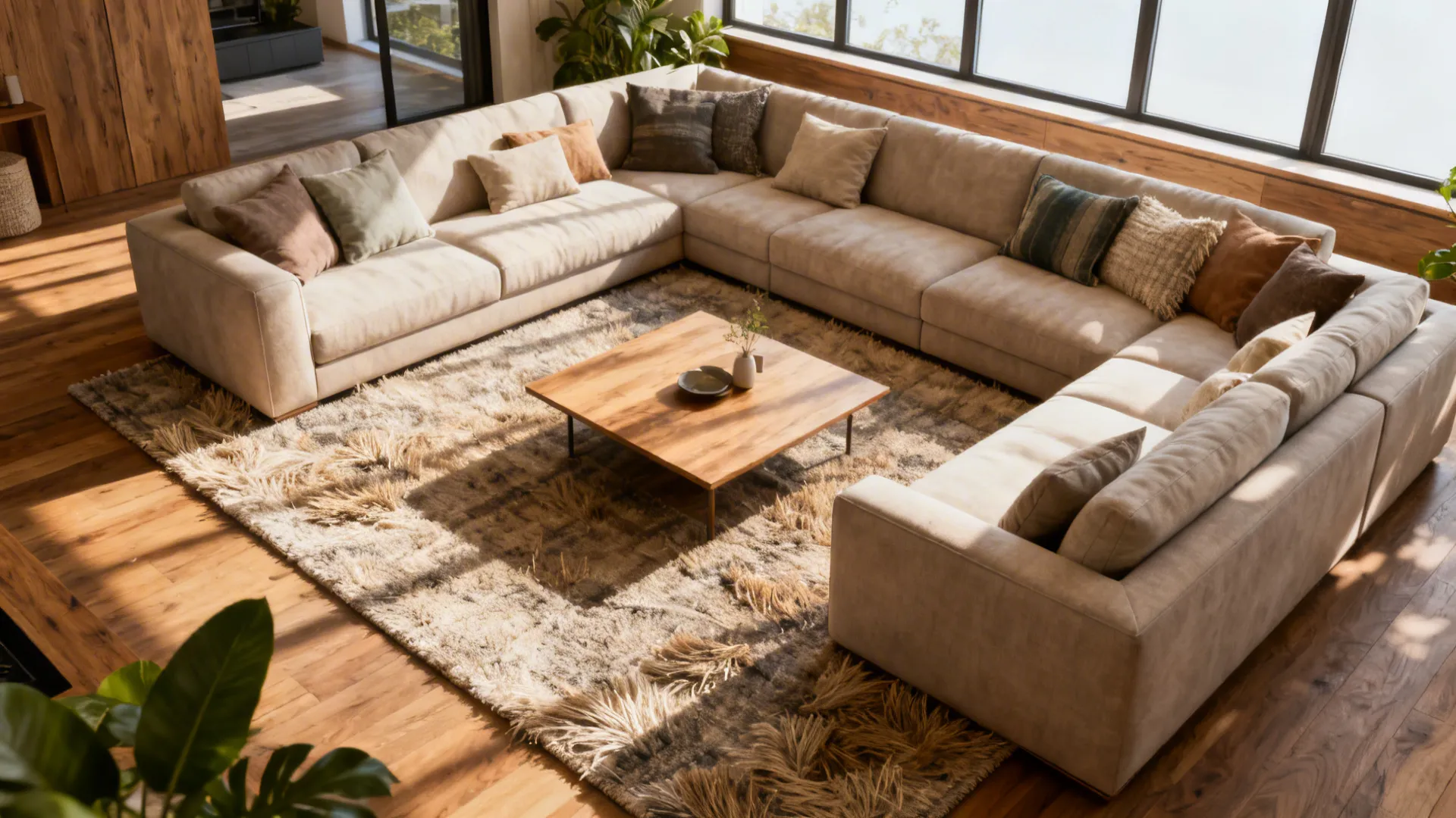 Living Room Rug Size Guide for Sectionals