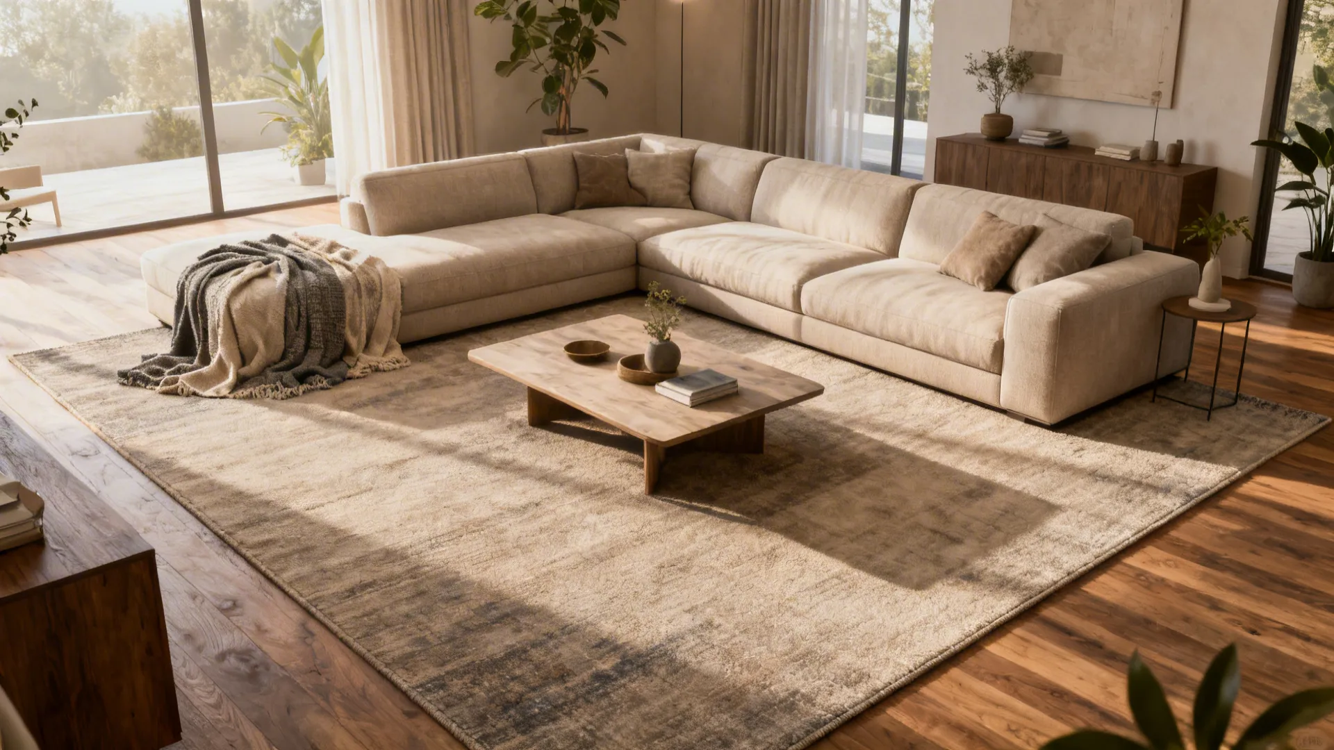 What Size Rug for Living Room with Sectional
