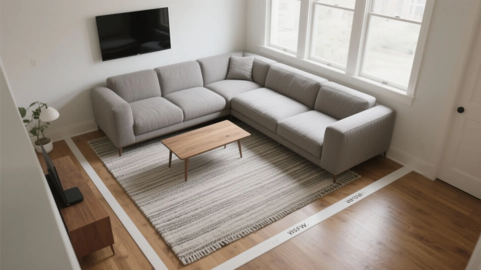 Anchor the Sectional: Keep the Short Side Clear