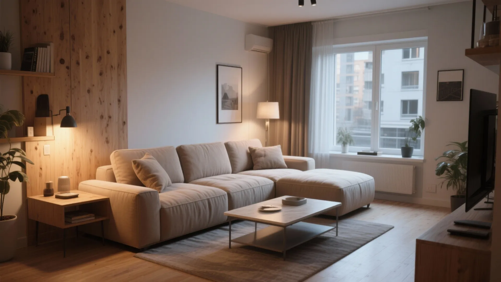 2. Sectional Against the Wall