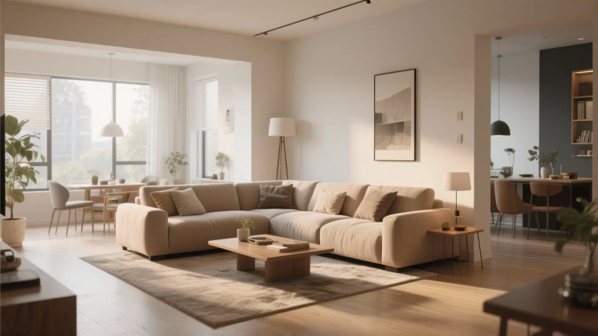 2. Sectional Sofa for Zoning
